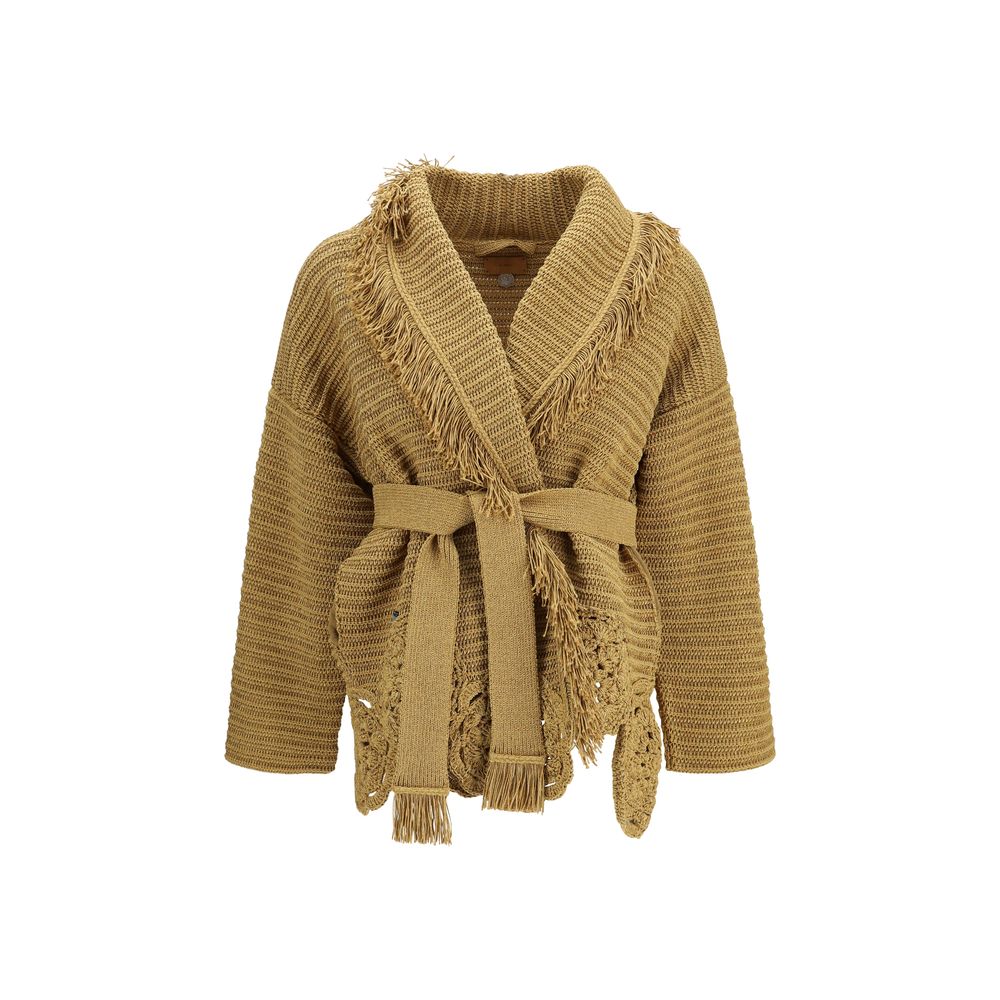 Alanui Island Memories Gold Cardigan for Women