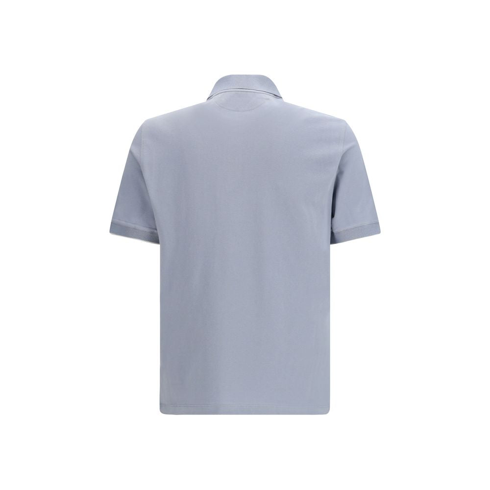 Brunello Cucinelli Blue Cotton Polo Shirt - Refined Style for Men