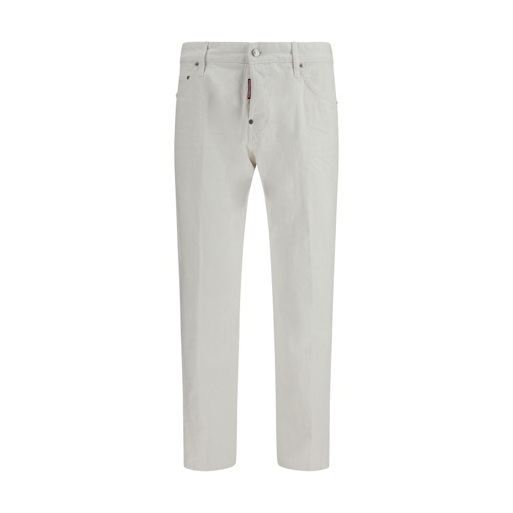 Dsquared² Slim Fit Jeans van wit katoen