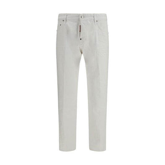 Dsquared² White Cotton Slim Fit Jeans - Contemporary Denim