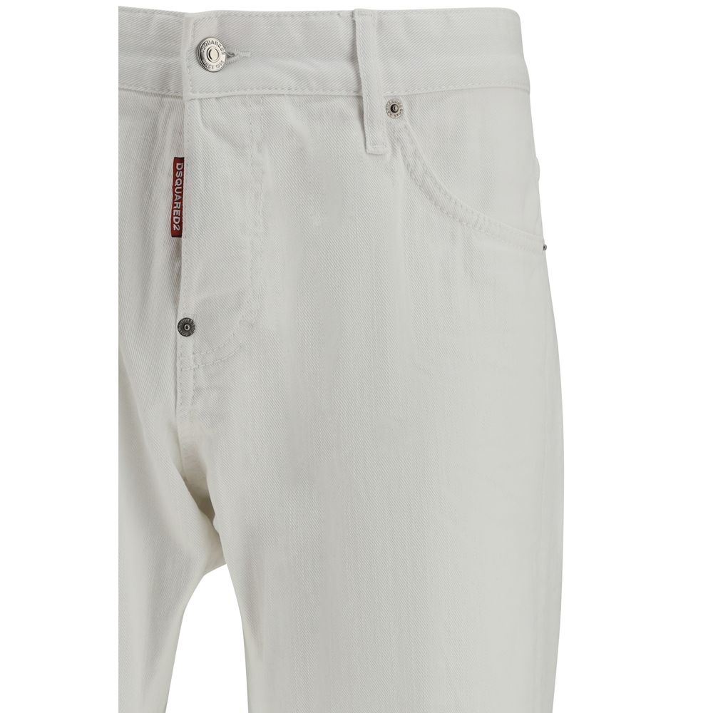 Dsquared² Slim Fit Jeans van wit katoen