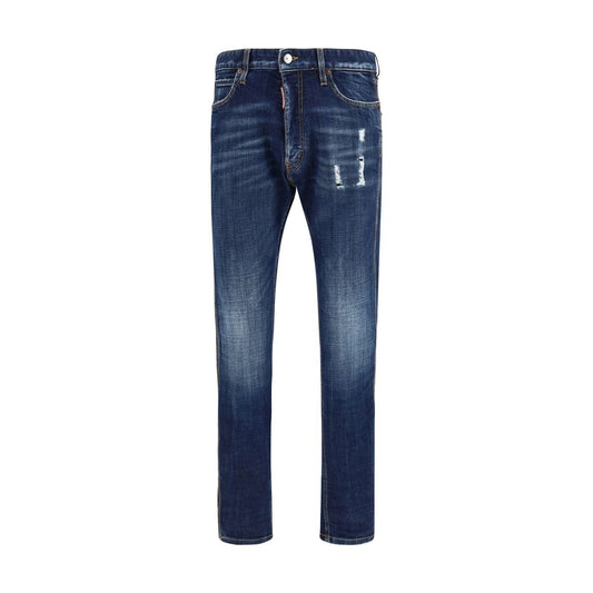 Dsquared² Teddy Mini Front Blue Cotton Jeans Denim