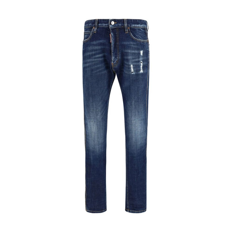 Dsquared² Teddy Mini Front Blue Cotton Jeans Denim