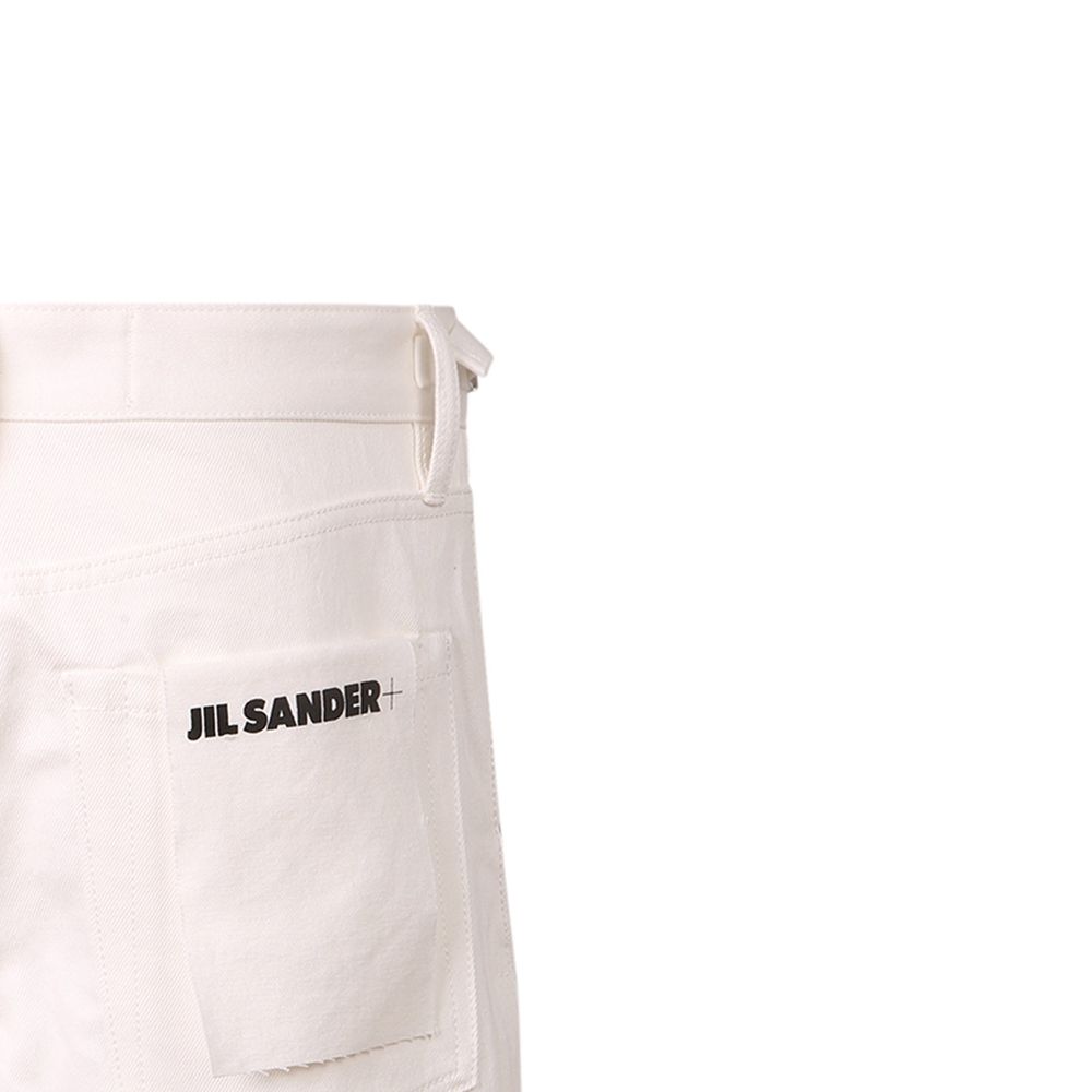 Jil Sander Coton blanc longueur genou