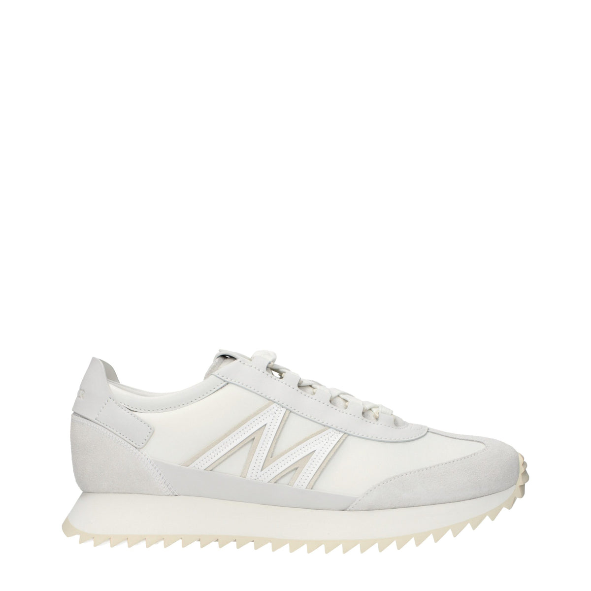 Moncler White Leather Athletic Sneakers for Men