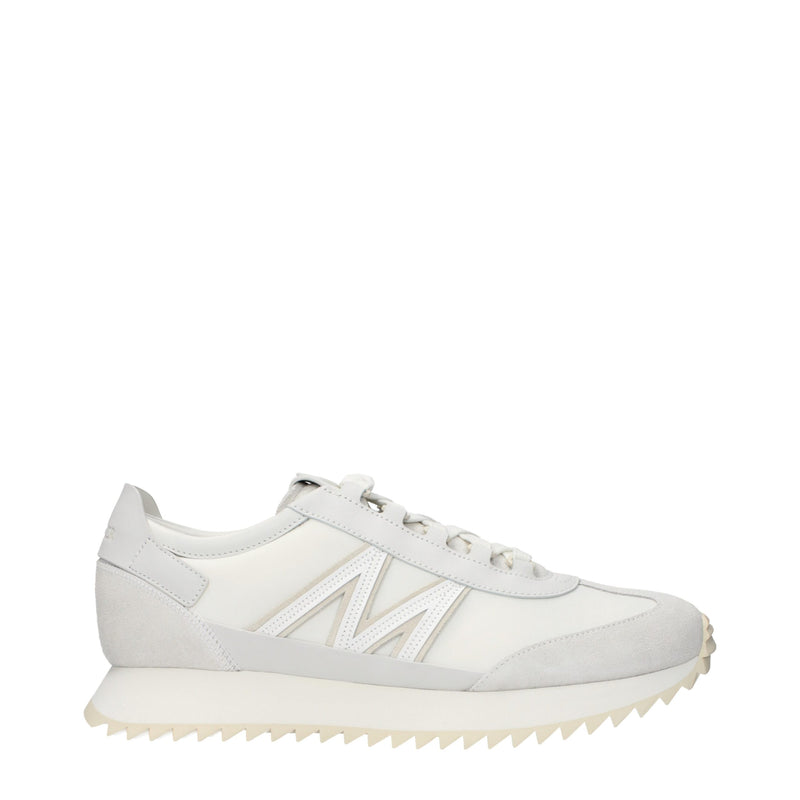 Moncler White Leather Athletic Sneakers for Men