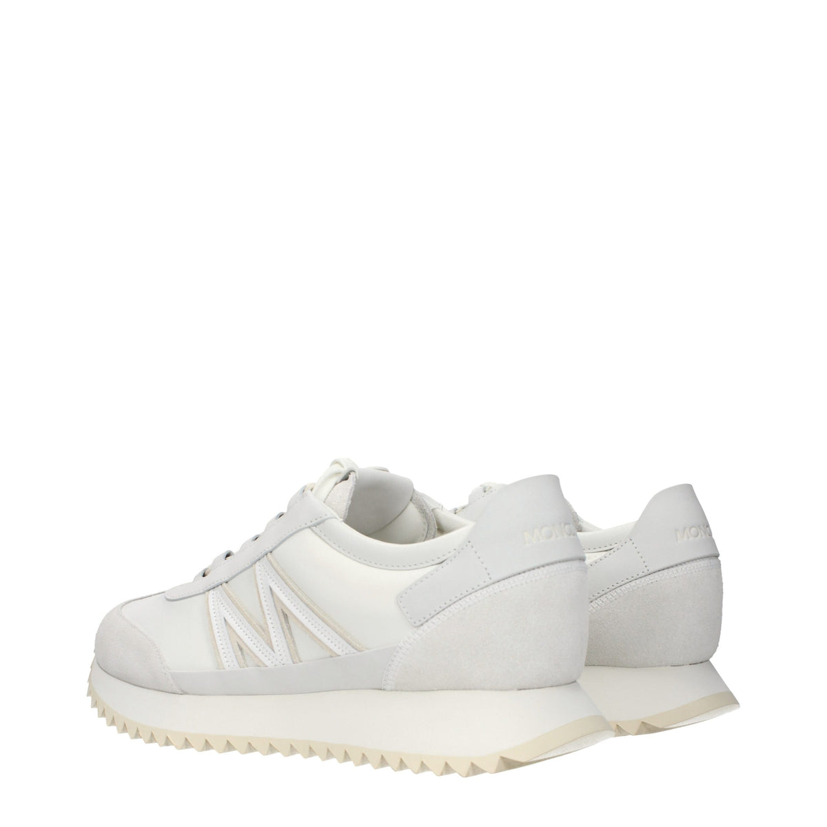 Moncler White Leather Athletic Sneakers for Men