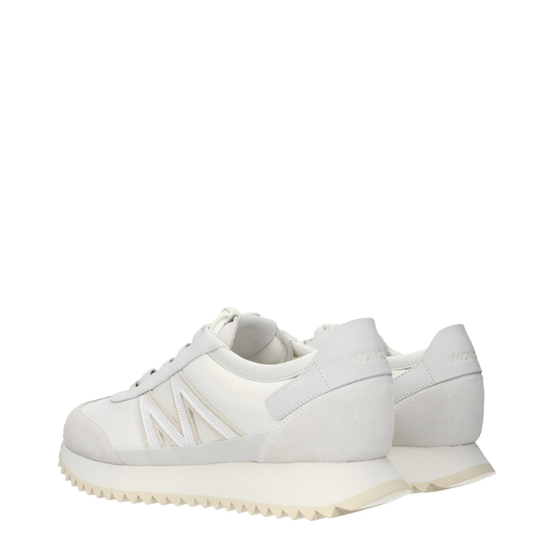 Moncler White Leather Athletic Sneakers for Men
