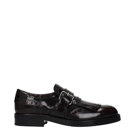 Church's Red Leather Slip-On Loafers for Women