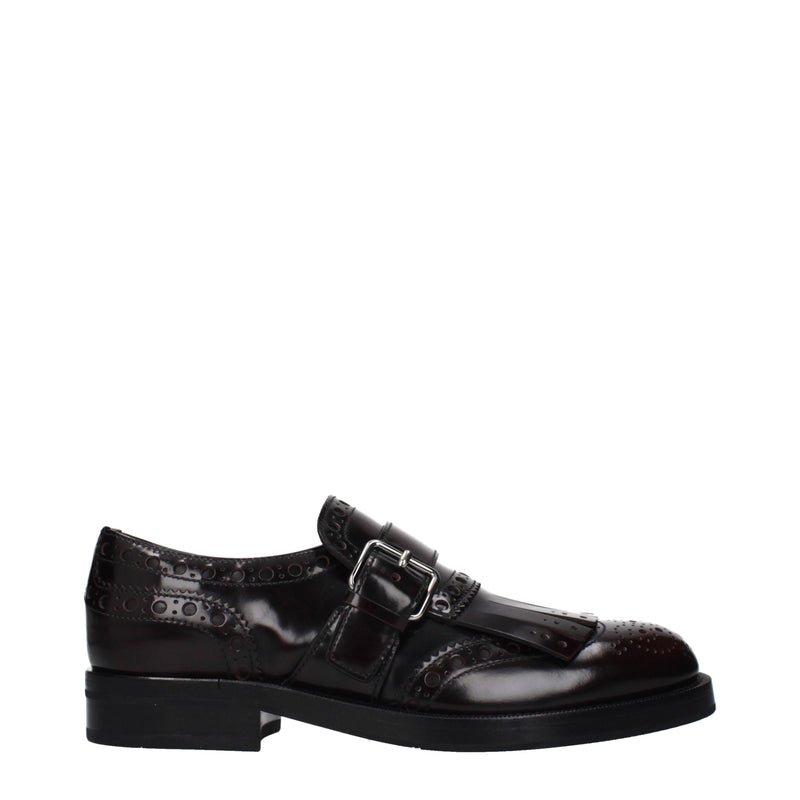 Church's Red Leather Slip-On Loafers for Women