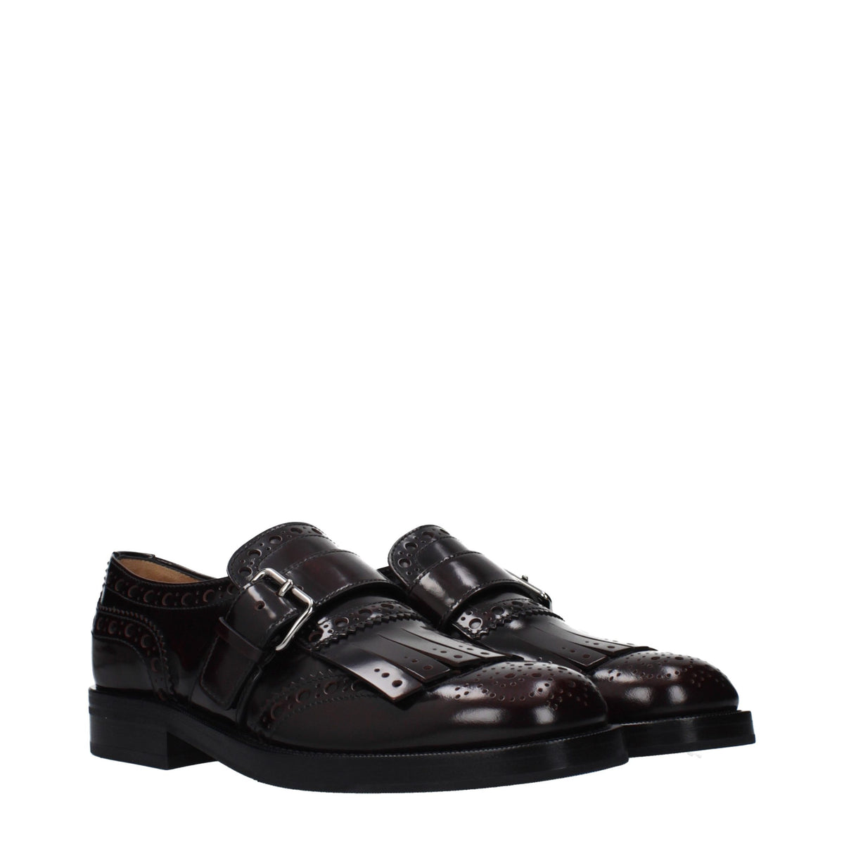 Church's Red Leather Slip-On Loafers for Women