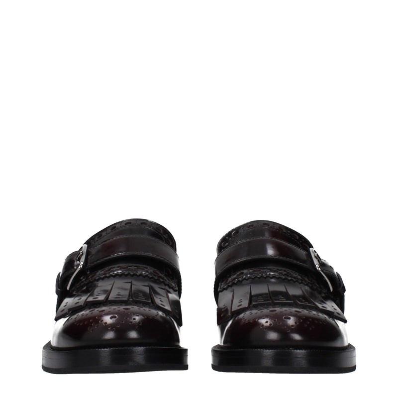 Church's Red Leather Slip-On Loafers for Women