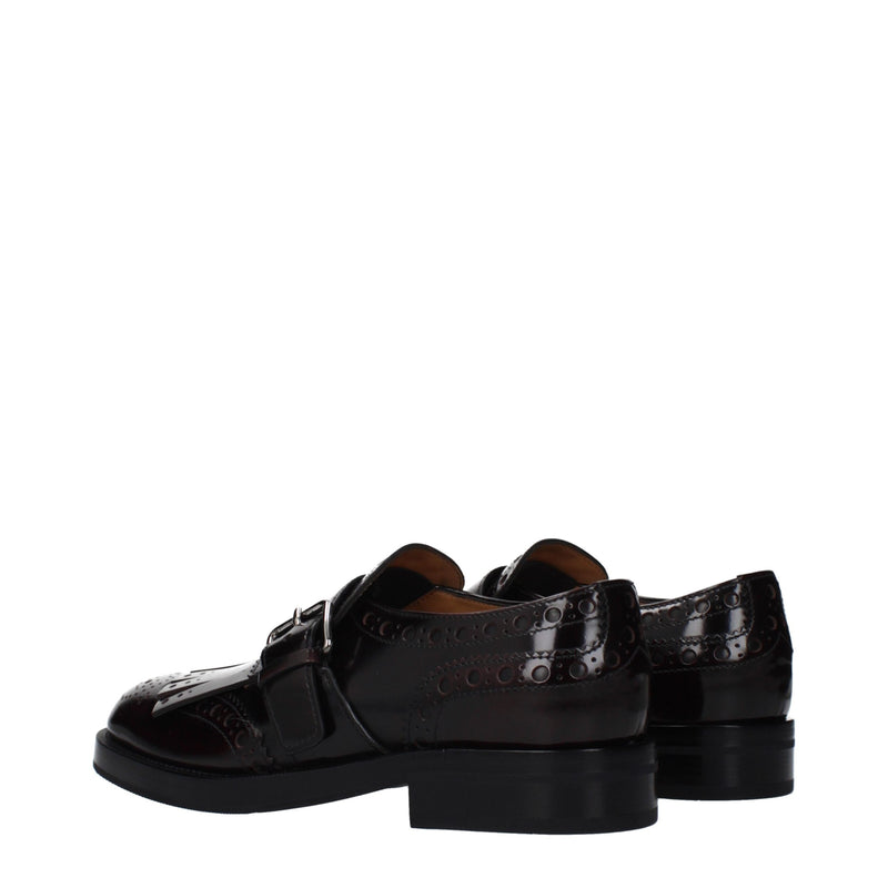 Church's Red Leather Slip-On Loafers for Women