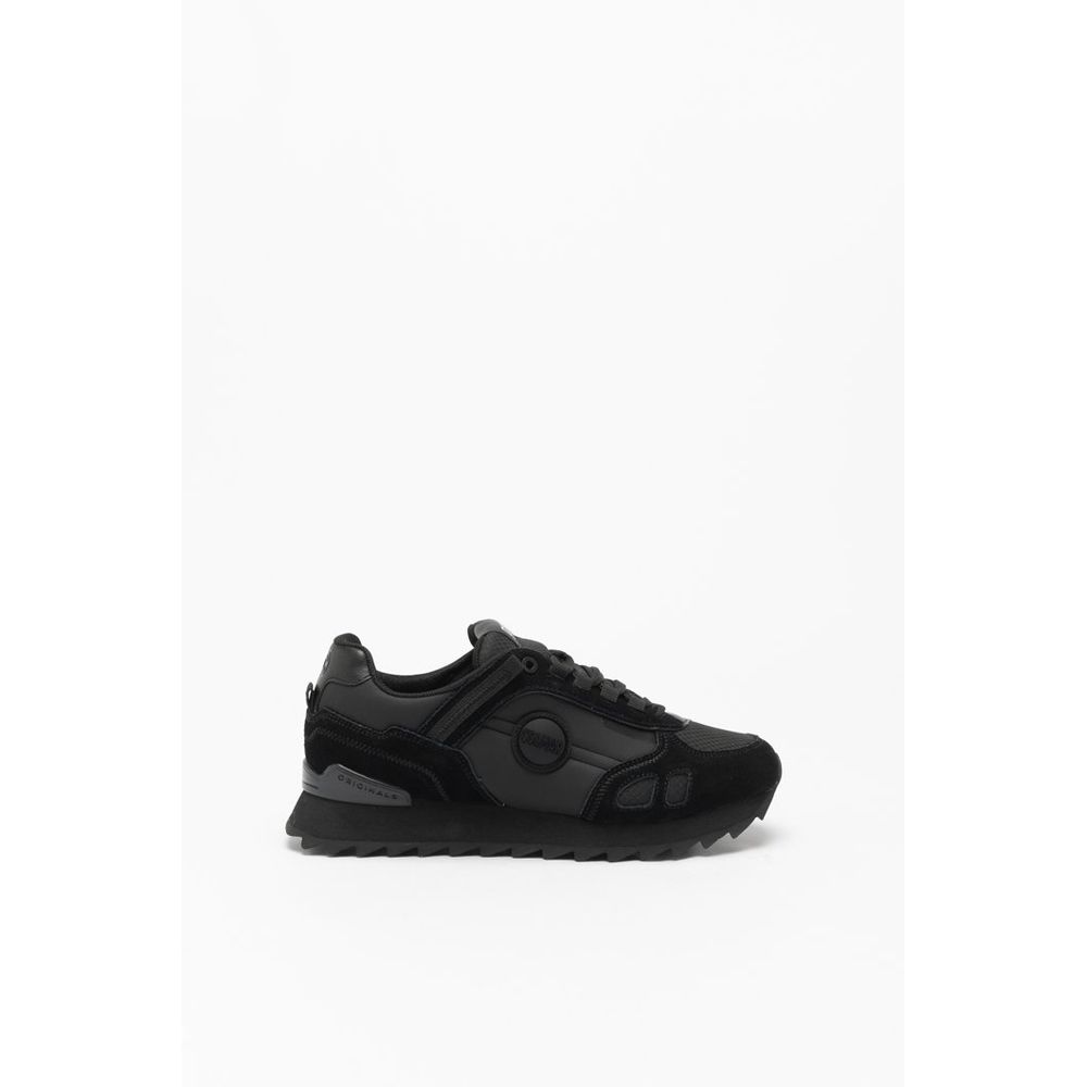 Colmar Black Leather Athletic Sneakers for Men