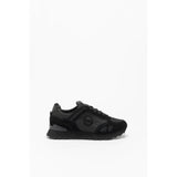 Colmar Black Leather Athletic Sneakers for Men