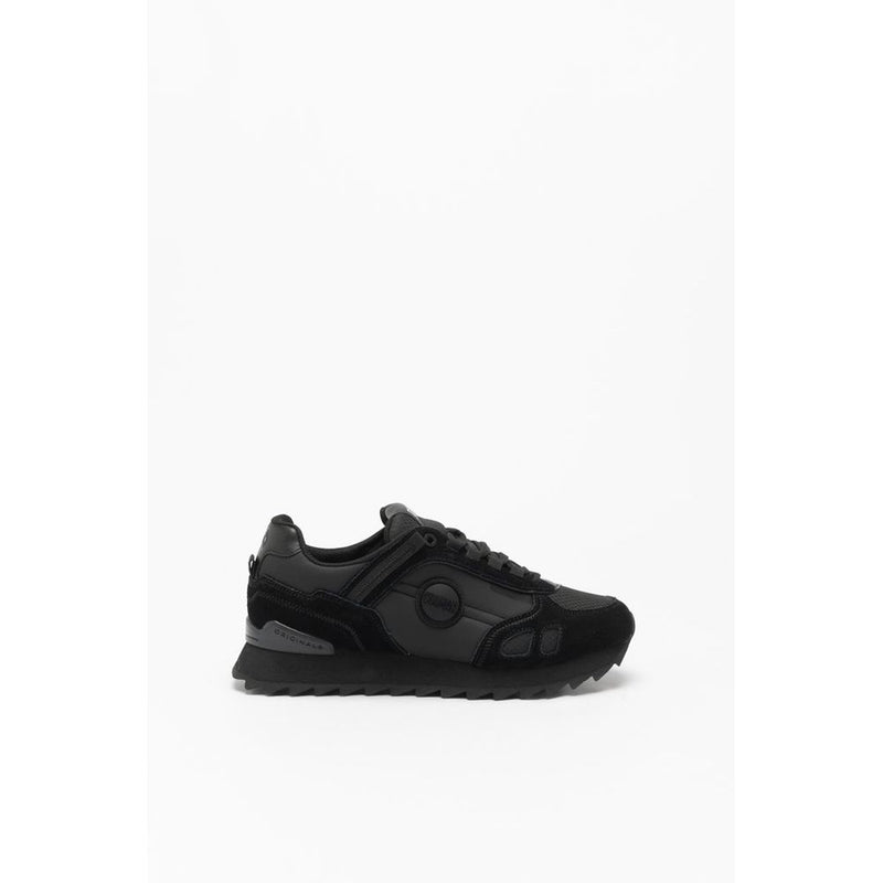 Colmar Black Leather Athletic Sneakers for Men