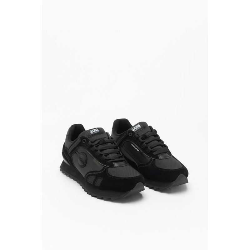 Colmar Black Leather Athletic Sneakers for Men