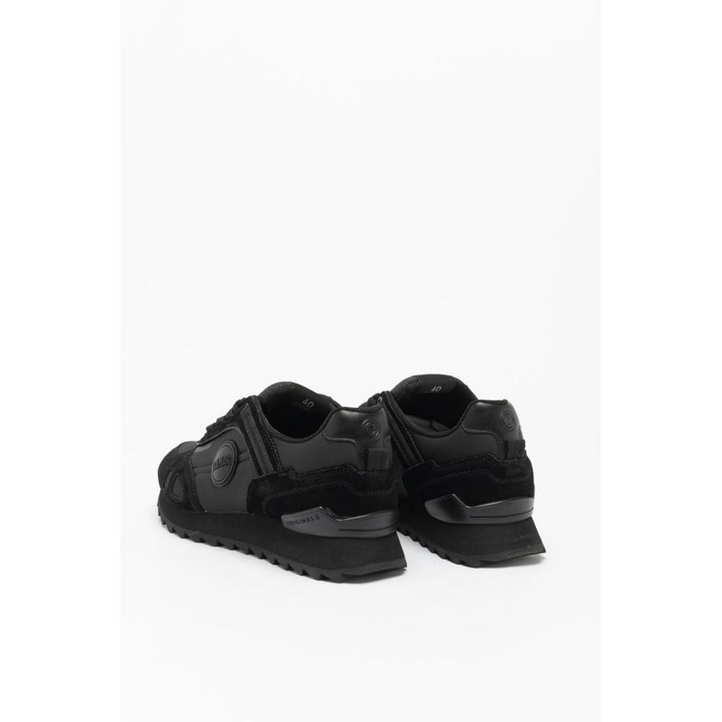 Colmar Black Leather Athletic Sneakers for Men