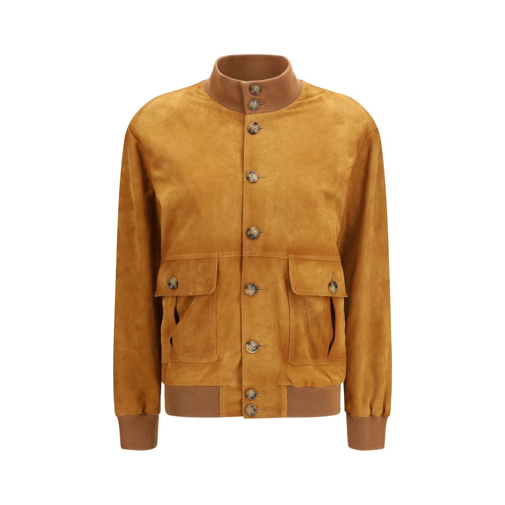 Valstar Brown Goatskin Bomber Jacket for Women