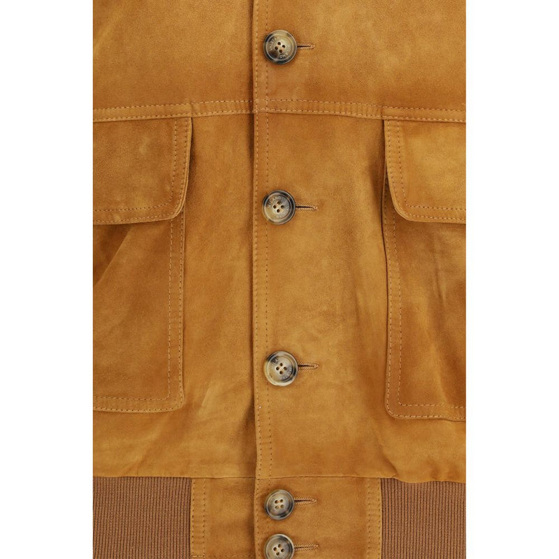 Valstar Brown Goatskin Bomber Jacket for Women