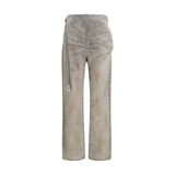 Diesel Gray Cotton Slim Fit Jeans for Women
