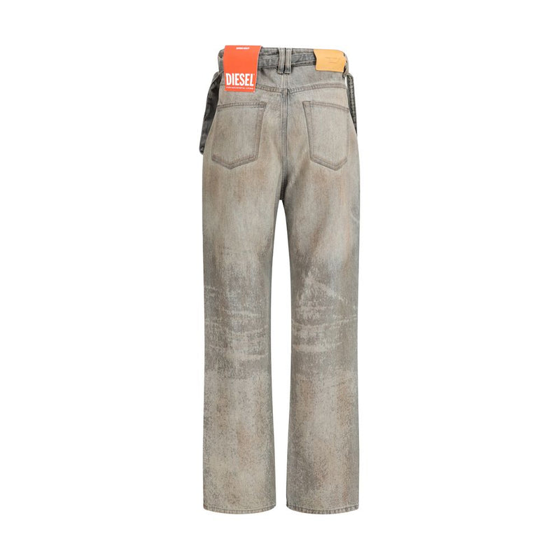 Diesel Gray Cotton Slim Fit Jeans for Women