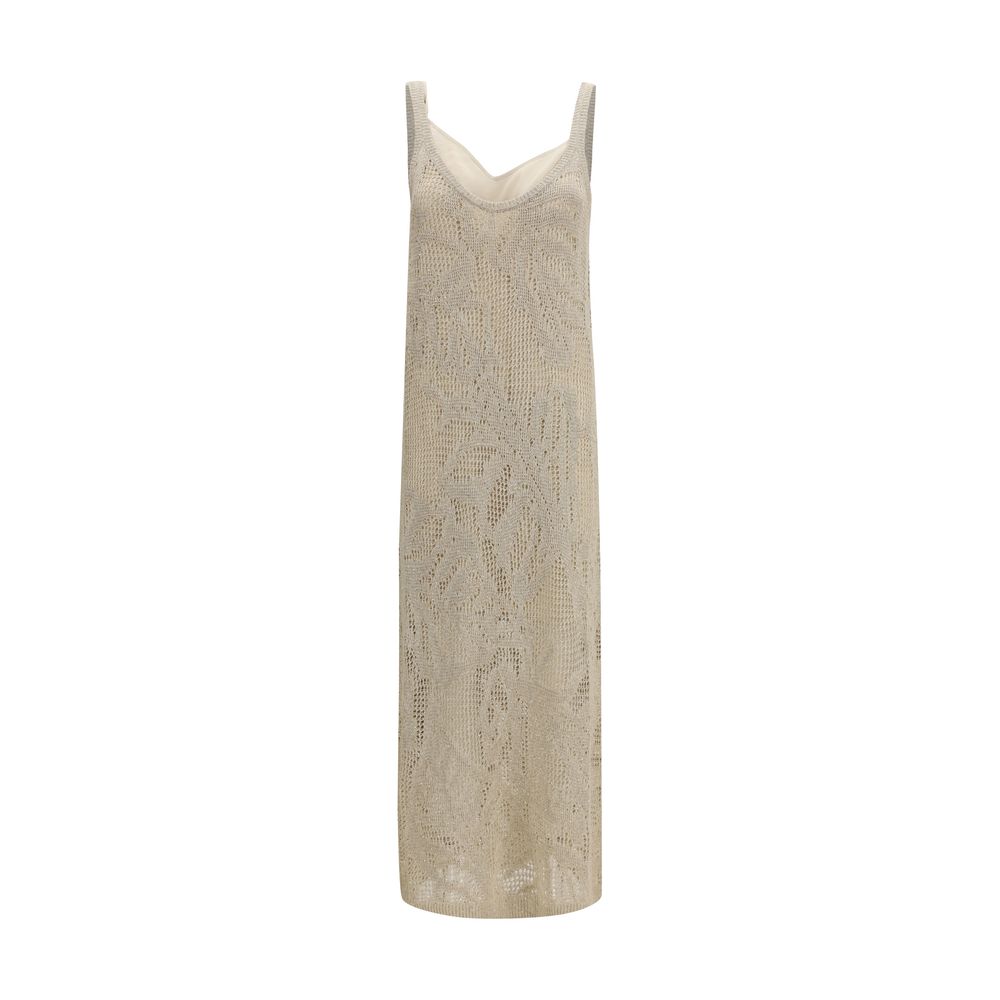 Brunello Cucinelli Beige Linen Casual Dress for Women