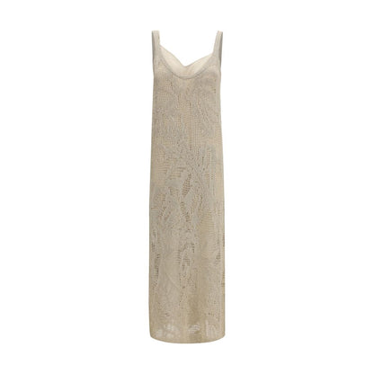 Brunello Cucinelli Beige Linen Casual Dress