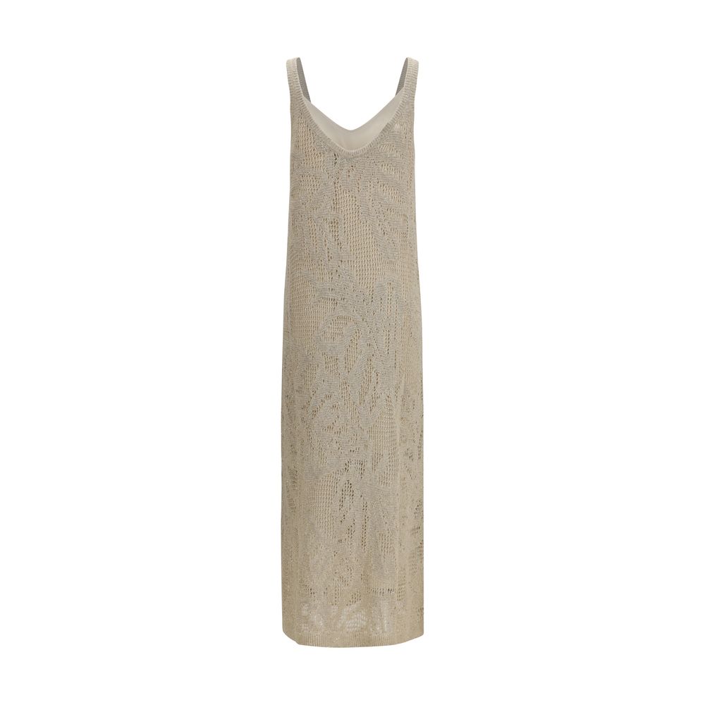 Brunello Cucinelli Beige Linen Casual Dress for Women