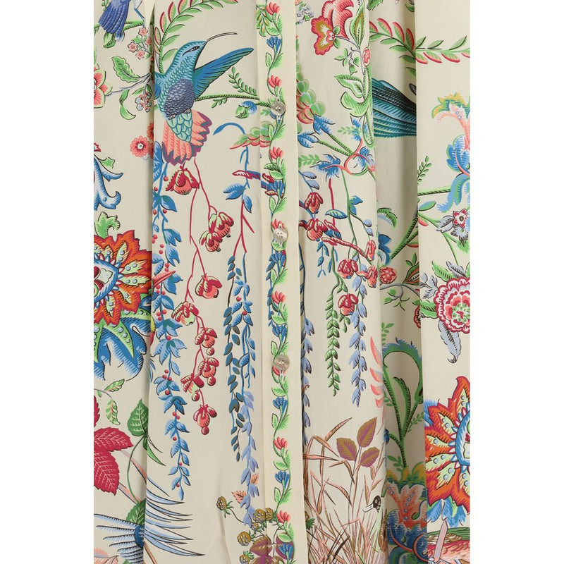 Robe décontractée en coton blanc Etro