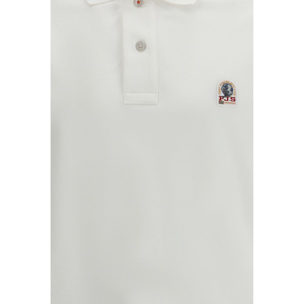 Parajumpers White Cotton Polo Shirt - Casual Elegance