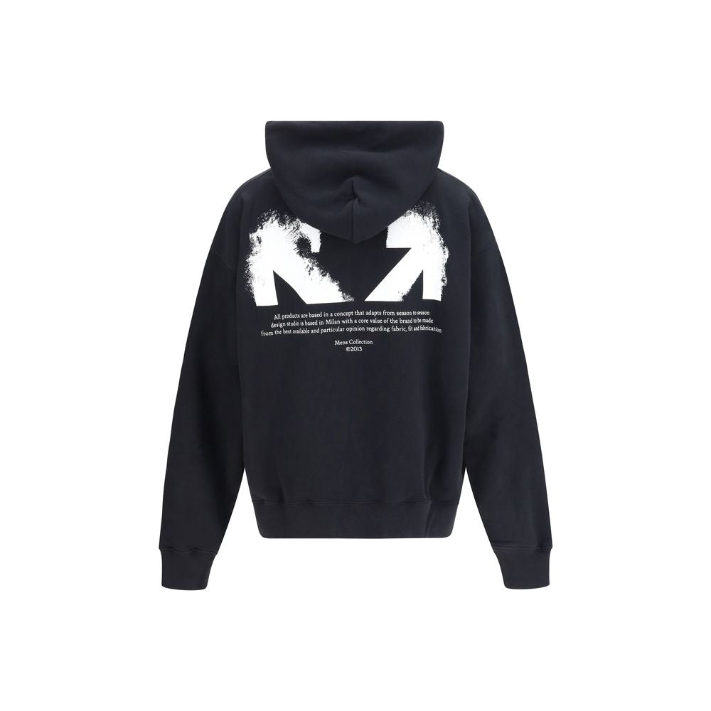Off-White Black Cotton Half Arrows Skate Hoodie