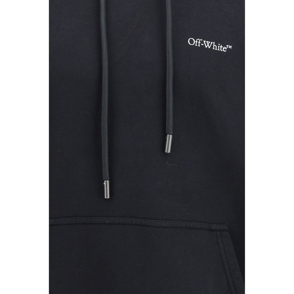 Off-White Black Cotton Half Arrows Skate Hoodie
