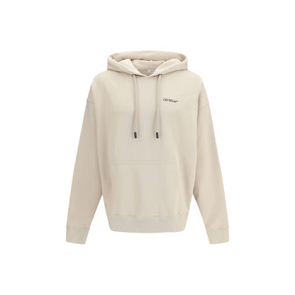 Sweat-shirt en coton beige Off-White