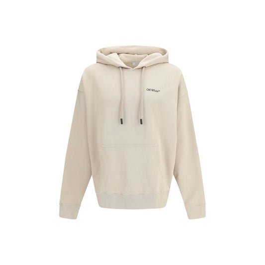 Off-White Beige Cotton Half Arrows Skate Hoodie