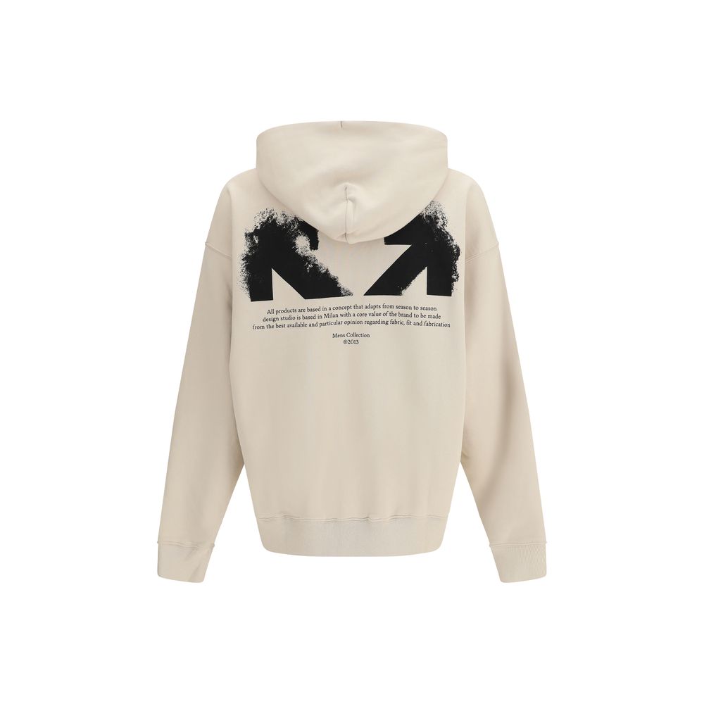 Off-White Beige Cotton Half Arrows Skate Hoodie