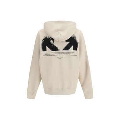 Sweat-shirt en coton beige Off-White
