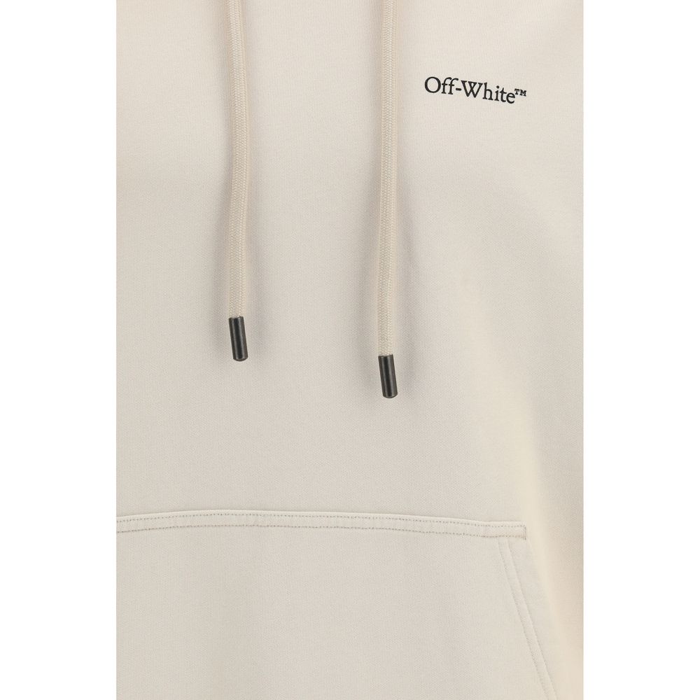 Off-White Beige Cotton Half Arrows Skate Hoodie