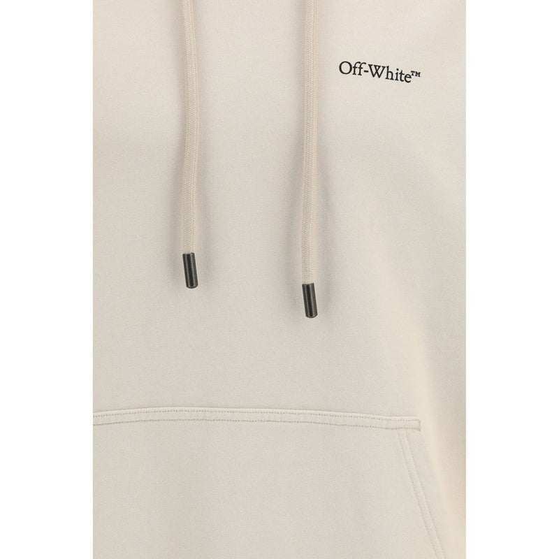 Off-White Beige Cotton Half Arrows Skate Hoodie