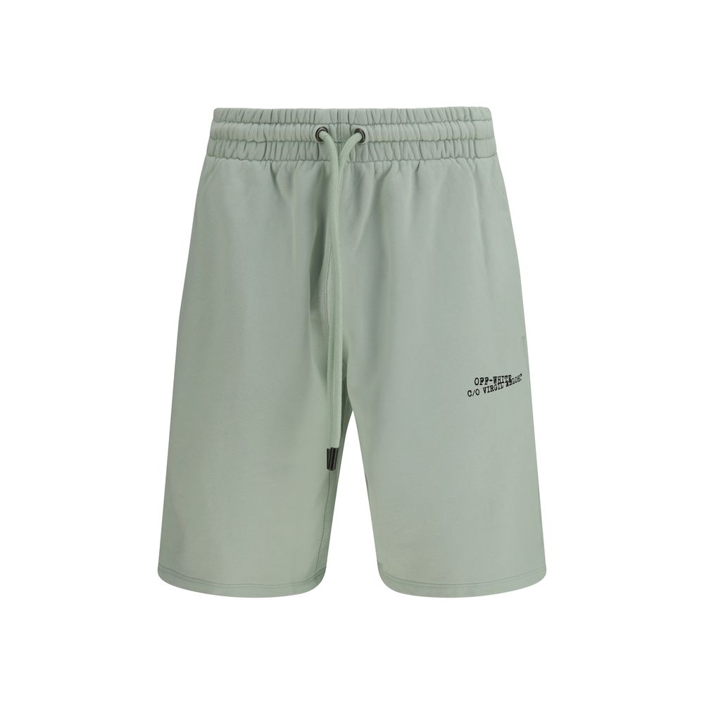 Off-White Bicolor Cotton Shorts for Men