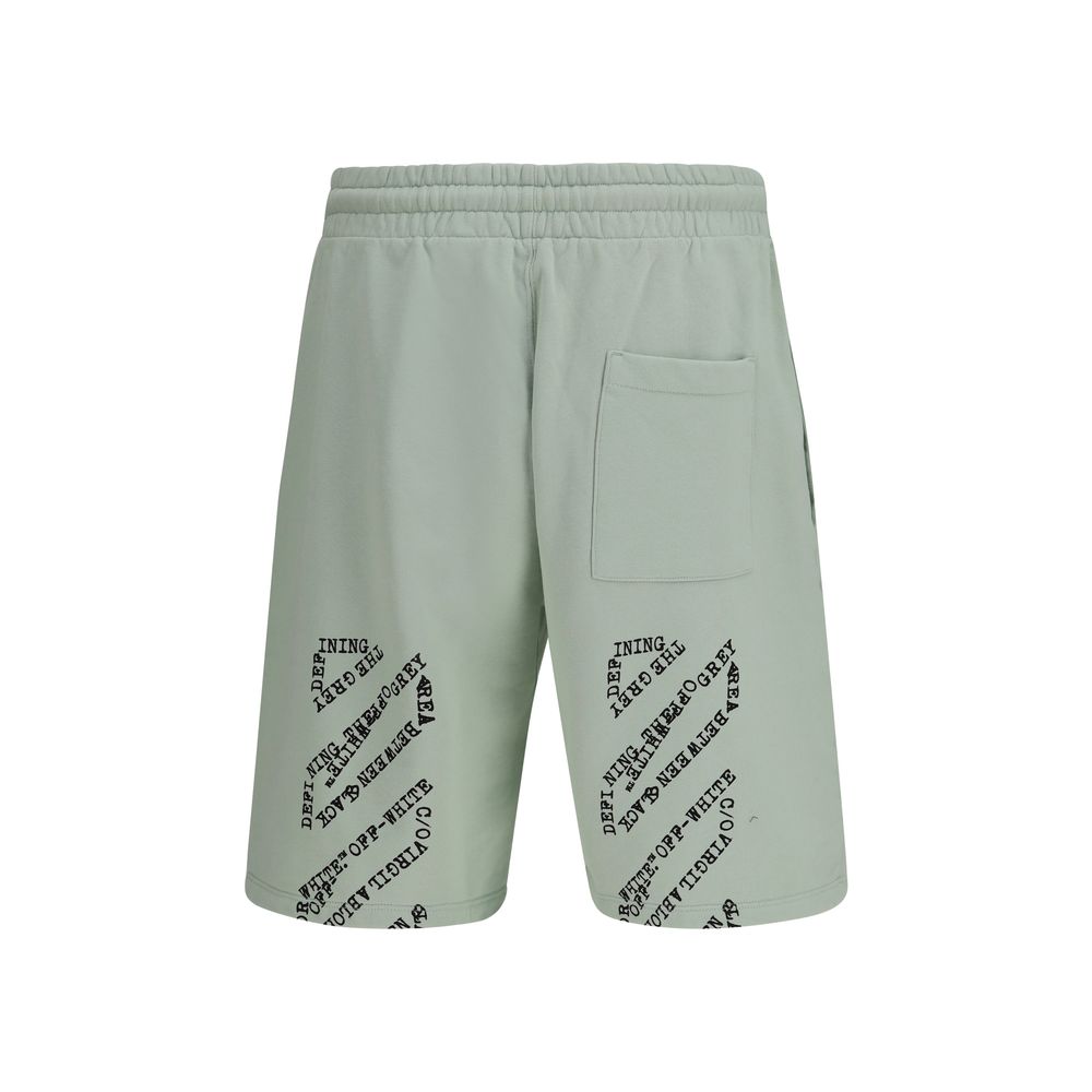 Off-White Bicolor Cotton Shorts for Men