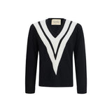 Valentino Garavani Black Fleece Wool Sweatshirt for Men
