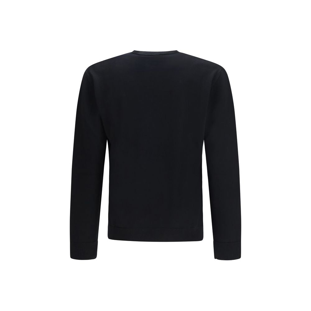 Valentino Garavani Black Fleece Wool Sweatshirt for Men