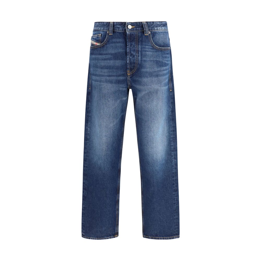 Diesel D-Macs Blue Cotton Tapered Jeans for Men