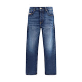 Diesel D-Macs Blue Cotton Tapered Jeans for Men