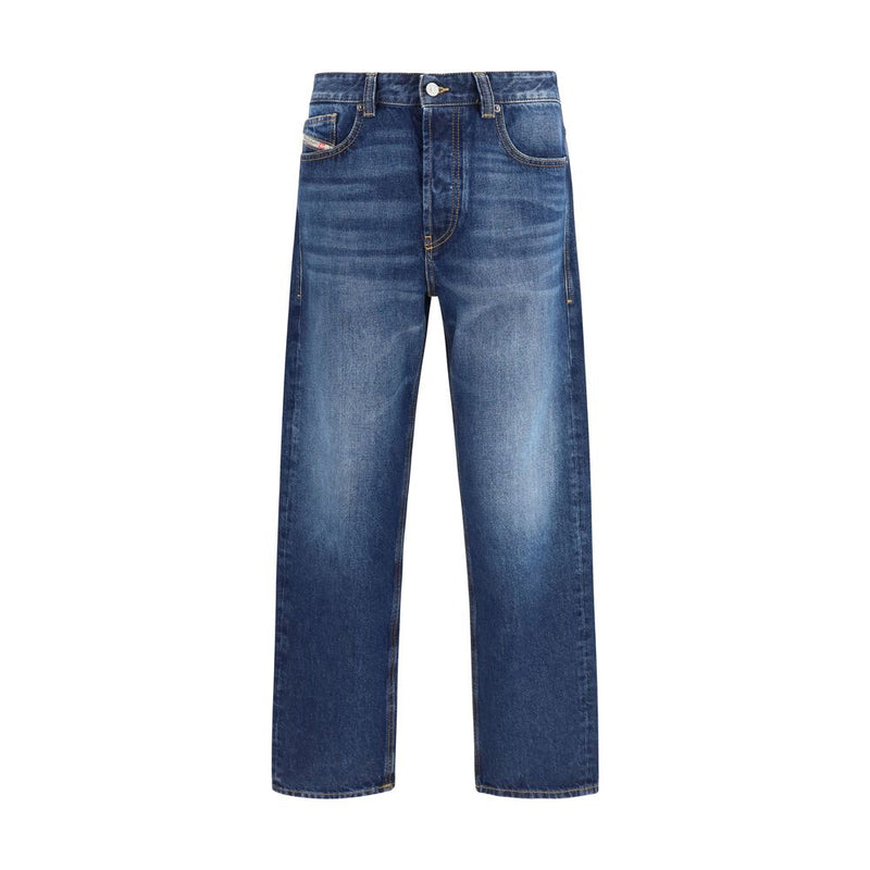 Diesel D-Macs Blue Cotton Tapered Jeans for Men
