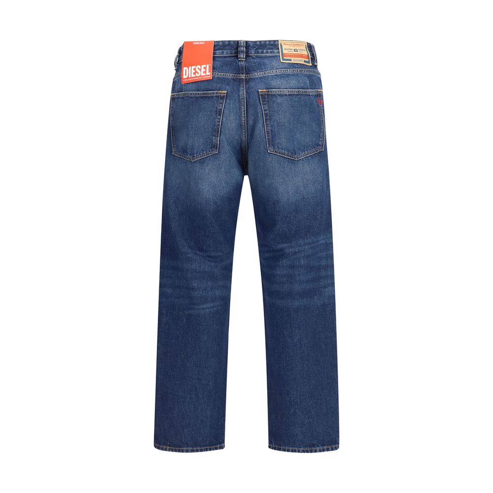 Diesel D-Macs Blue Cotton Tapered Jeans for Men