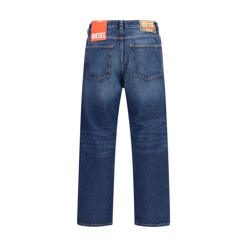 Diesel D-Macs Blue Cotton Tapered Jeans for Men