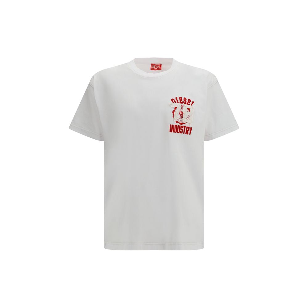 T-shirt blanc en coton Diesel