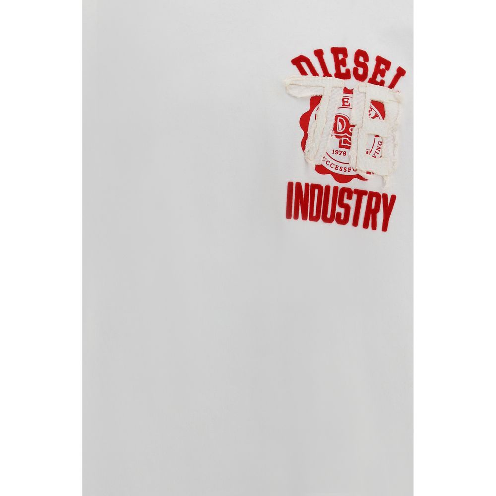T-shirt blanc en coton Diesel